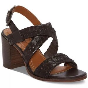 Lucky Brand Women's Dabene Woven Strappy Slingback Block-Heel Sandals